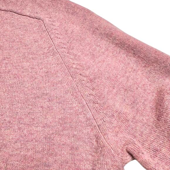 M&S Collection | Men | 100% Fine Lambs Wool Marled Pink Crew Sweater | Large - Picture 12 of 12
